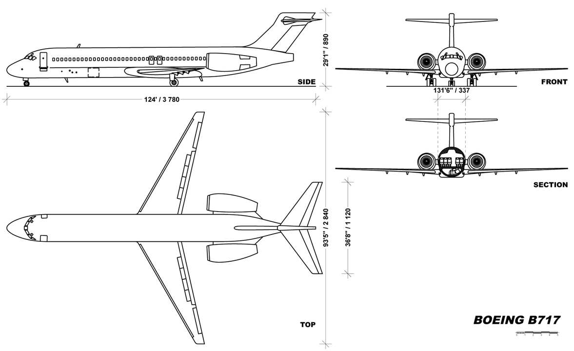 BOEING 717 aircraft profile