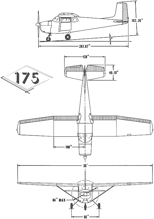 CESSNA 175 generated aircraft profile